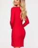 Червена мини рокля M722, MOE, Къси рокли - Complex.bg