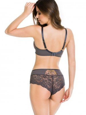 Бикини с висока талия в цвят графит SUNFLOWER 19163 Бикини с висока талия в цвят графит SUNFLOWER 19163