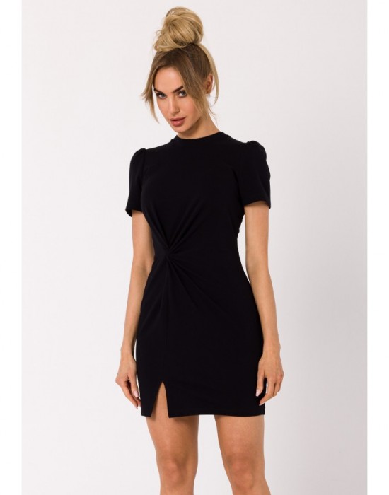 Къса памучна рокля в черен цвят M731, MOE, Къси рокли - Complex.bg