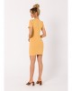 Къса памучна рокля в жълт цвят M731, MOE, Къси рокли - Complex.bg