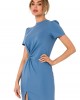 Къса памучна рокля в син цвят M731, MOE, Къси рокли - Complex.bg