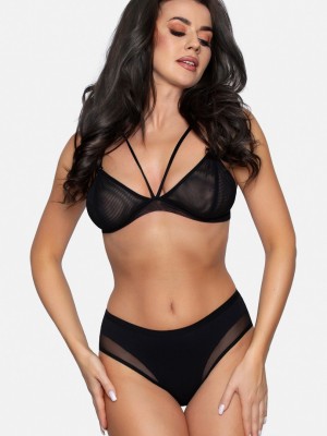 Памучни бикини в черен цвят BBL179  Памучни бикини в черен цвят BBL179