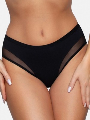 Памучни бикини в черен цвят BBL179  Памучни бикини в черен цвят BBL179