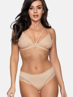 Памучни бикини в бежов цвят BBL179  Памучни бикини в бежов цвят BBL179