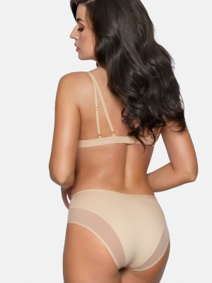 Памучни бикини в бежов цвят BBL179  Памучни бикини в бежов цвят BBL179