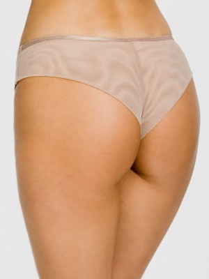 Бразилиани с тюл в бежов цвят NAKED 19064/1 Бразилиани с тюл в бежов цвят NAKED 19064/1