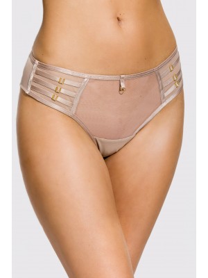 Бразилиани с тюл в бежов цвят NAKED 19064/1