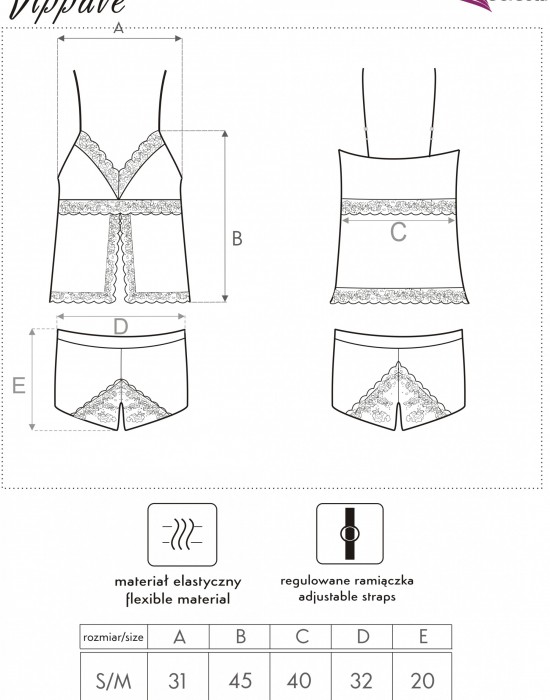 Дамски комплект от две части Vippave, LivCo Corsetti Fashion, Пижами - Complex.bg