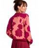 Дамски пуловер с флорални мотиви BK056 model 4, BE, Пуловери - Complex.bg