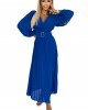 Дамска плисирана рокля в тъмносин цвят KLARA 414-5, Numoco, Дълги рокли - Complex.bg