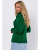 Пуловер с поло яка в зелен цвят M771, MOE, Пуловери - Complex.bg
