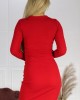 Къса дамска рокля в червен цвят Wicentala, Merribel, Къси рокли - Complex.bg
