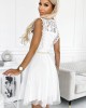 Елегантна бяла рокля 454-1, numoco basic, Къси рокли - Complex.bg