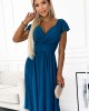 Елегантна рокля в син цвят 425-5, Numoco, Миди рокли - Complex.bg