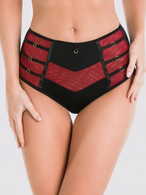 Бикини с висока талия в червен цвят NAKED 19064  Бикини с висока талия в червен цвят NAKED 19064