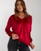 Плюшена дамска блуза в цвят бордо 8441.07P,  Блузи / Топове - Complex.bg