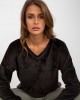 Плюшена дамска блуза в черен цвят 8441.07P,  Блузи / Топове - Complex.bg