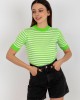 Дамска блуза на райета в светлозелен цвят 1441.80,  Блузи / Топове - Complex.bg