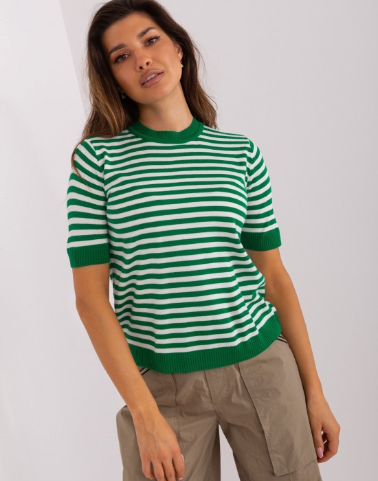 Дамска блуза на райета в зелен цвят 1441.80,  Блузи / Топове - Complex.bg