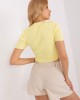Къса дамска блуза в жълт цвят 2305.32,  Блузи / Топове - Complex.bg
