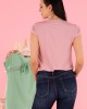 Дамска розова блуза с къс ръкав Noriel, Merribel, Дрехи - Complex.bg