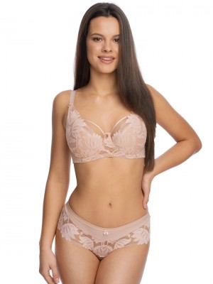 Красив сутиен с ефектен дизайн в розов цвят KETO 1134 Красив сутиен с ефектен дизайн в розов цвят KETO 1134