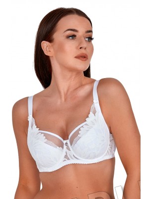 Красив сутиен с ефектен дизайн в бял цвят KETO 1134