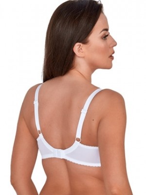 Красив сутиен с ефектен дизайн в бял цвят KETO 1134 Красив сутиен с ефектен дизайн в бял цвят KETO 1134