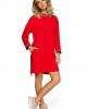 Ежедневна рокля в червен цвят M402