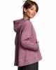 B166 kangaroo pocket hooded pullover top - heather