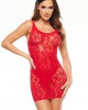 Червена мрежеста рокля Donna