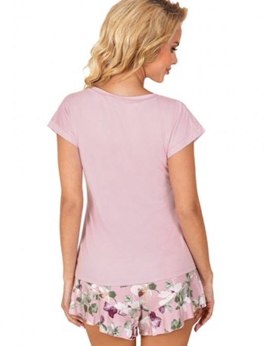 Сладка пижама от две части в розов цвят Nicola