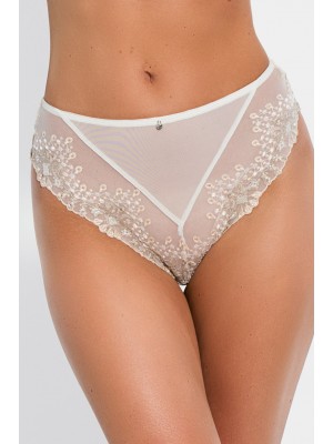 Бикини с висока талия в цвят екрю LOUIS 19195