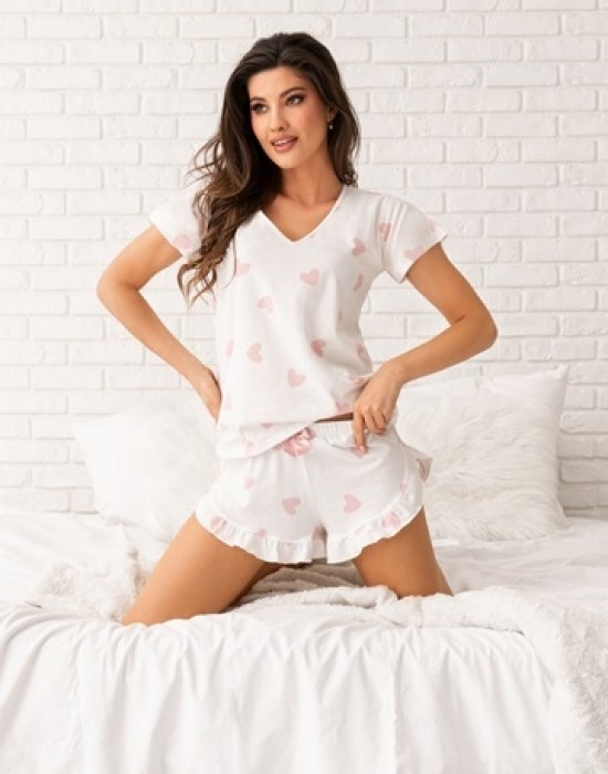 Дамска пижама в цвят екрю Sweet 1/2 Дамска пижама в цвят екрю Sweet 1/2