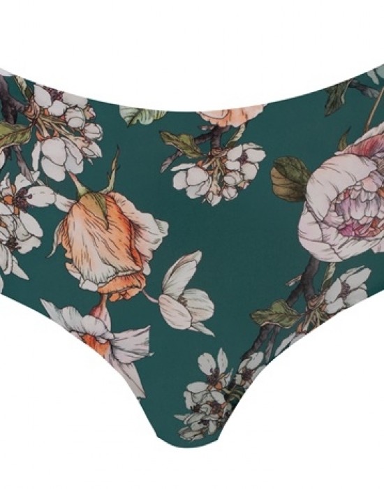 Безшевни бикини с висока талия в зелено Tea Rose
