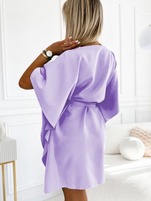 Широка рокля в лилав цвят 287-29