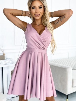 Официална рокля без ръкав в розово 478-2