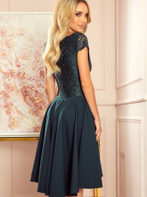 Официална рокля в тъмнозелен цвят 300-5
