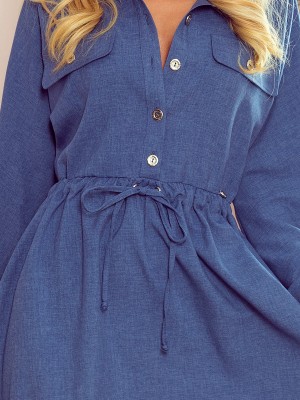 Синя рокля с копчета 298-2