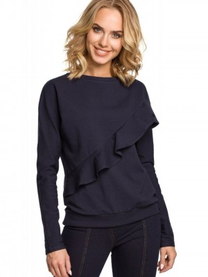 Стилна блуза в тъмносин цвят M331