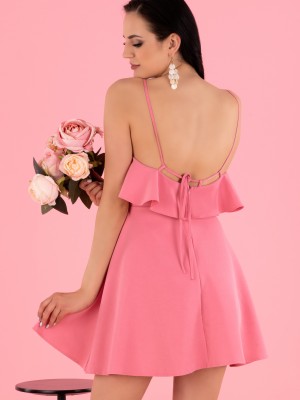 Мини рокля в розово Cooreo