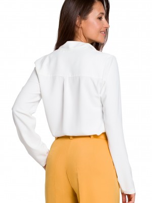 Свободна риза в екрю цвят S144 