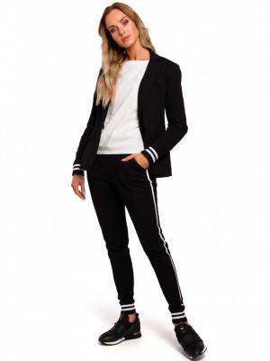 Спортен дамски блейзър в черен цвят M459