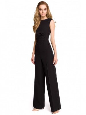 Елегантен дамски гащеризон в черен цвят S115