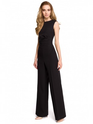 Елегантен дамски гащеризон в черен цвят S115