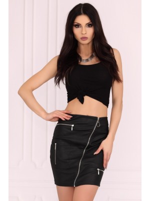 Дамска пола в черен цвят Pearliema