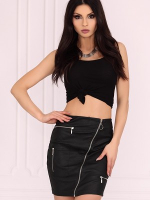 Дамска пола в черен цвят Pearliema