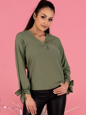 Дамска блуза в цвят каки Ormin