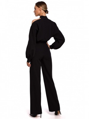 Елегантен дамски гащеризон в черен цвят M528