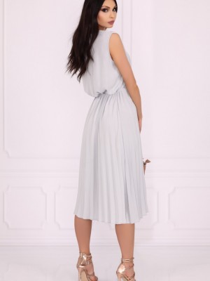 Ежедневна миди рокля в сиво Raschele